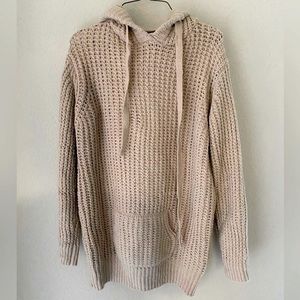HYFYVE Cream Oversized Hoodie Sweater Sz L